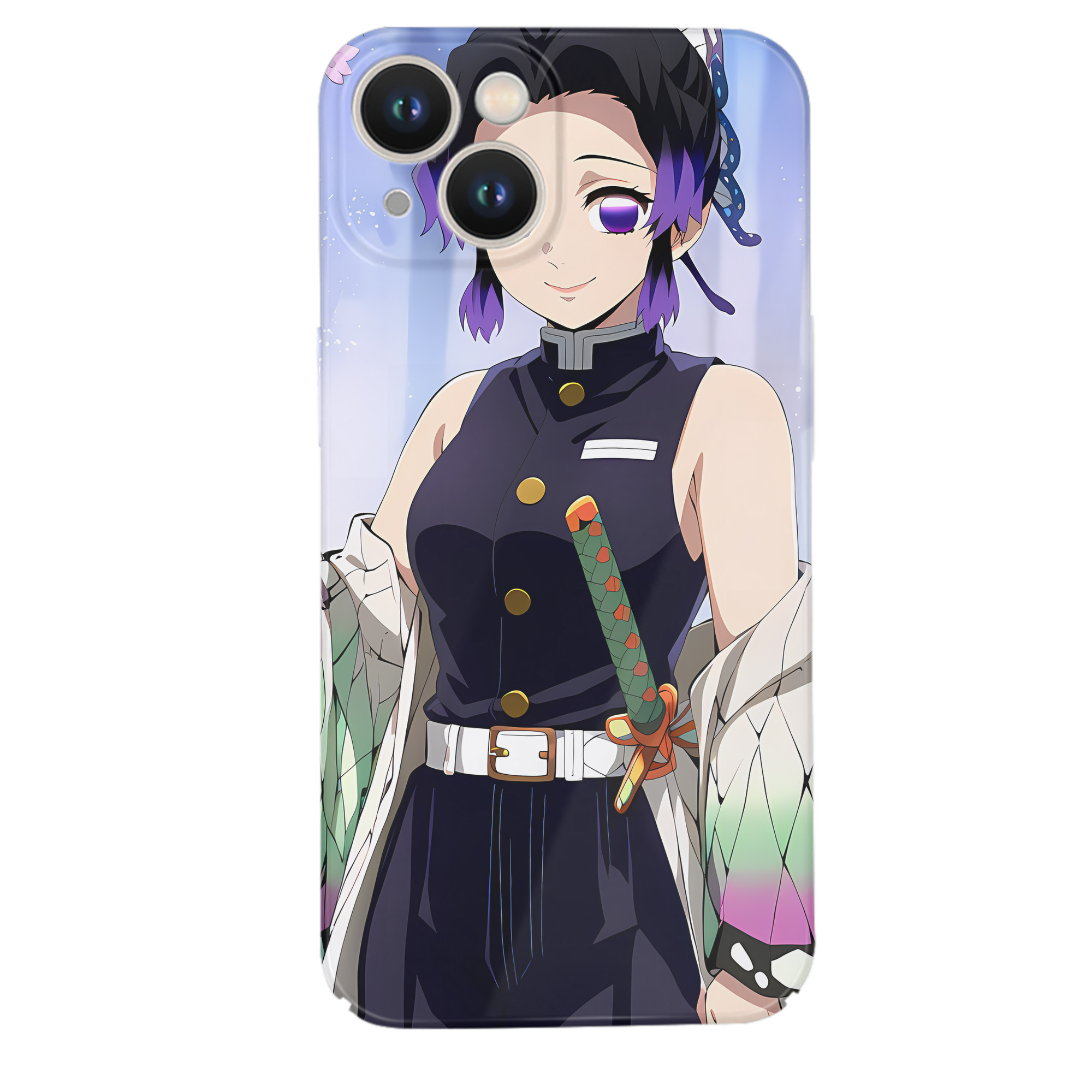 （画像用） 鬼滅の刃（きめつのやいば）蟲柱-胡蝶 しのぶ／こちょう しのぶ Kochou Shinobu 【iPhone 14シリーズ対応】ハードケース
